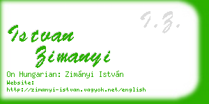 istvan zimanyi business card